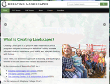 Tablet Screenshot of creatinglandscapes.org